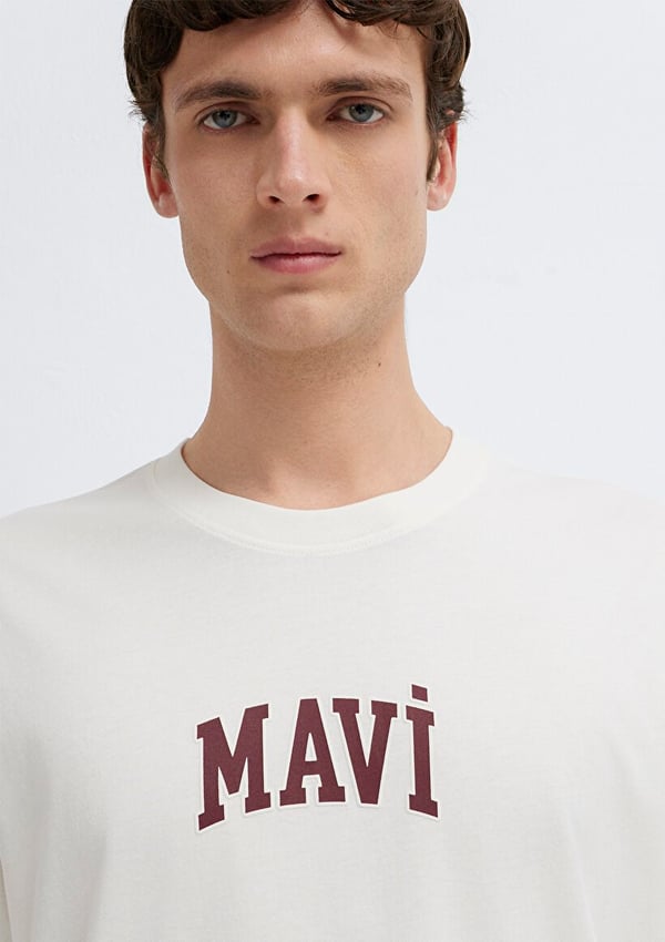 Mavi MAVİ LOGO TİŞÖRT Kırık Beyaz Kırık Beyaz Erkek T-Shirt