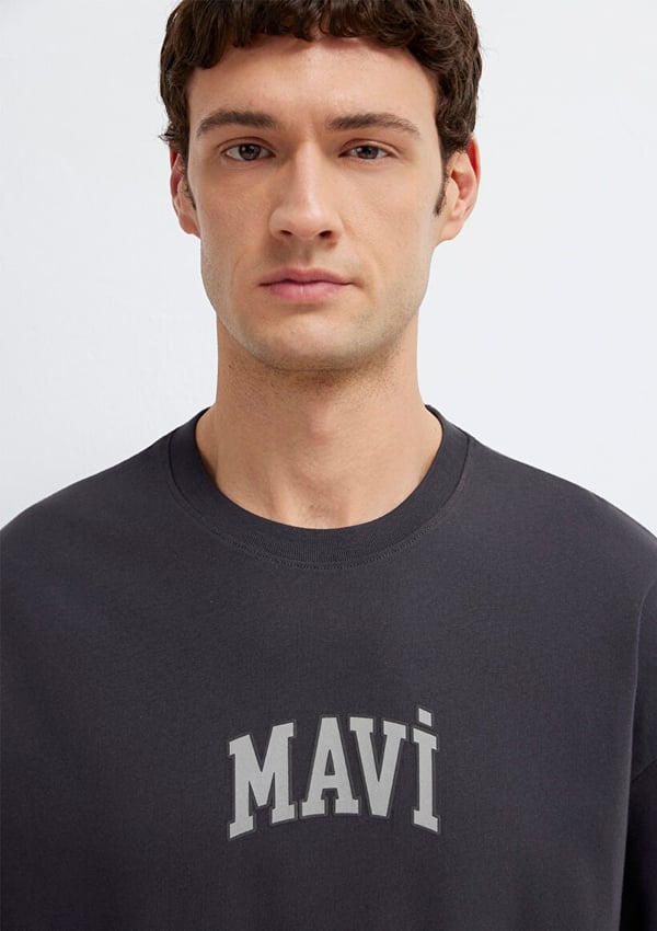 Mavi MAVİ LOGO TİŞÖRT Kömür Antrasit Erkek T-Shirt