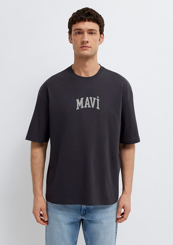 Mavi MAVİ LOGO TİŞÖRT Kömür Antrasit Erkek T-Shirt