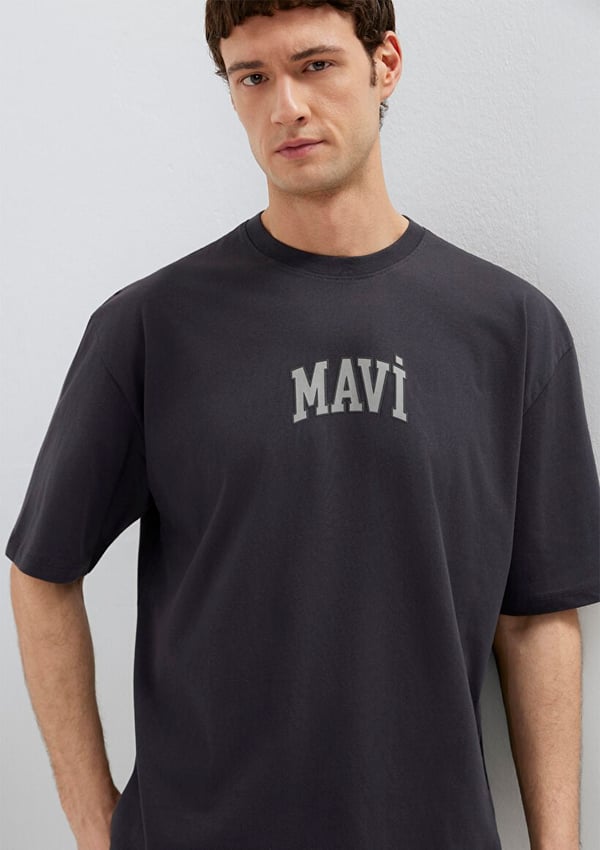 Mavi MAVİ LOGO TİŞÖRT Kömür Antrasit Erkek T-Shirt