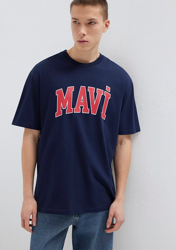 Mavi MAVİ LOGO TİŞÖRT Koyu Lacivert Lacivert Erkek T-Shirt