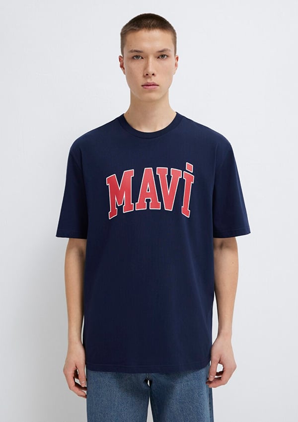 Mavi MAVİ LOGO TİŞÖRT Koyu Lacivert Lacivert Erkek T-Shirt