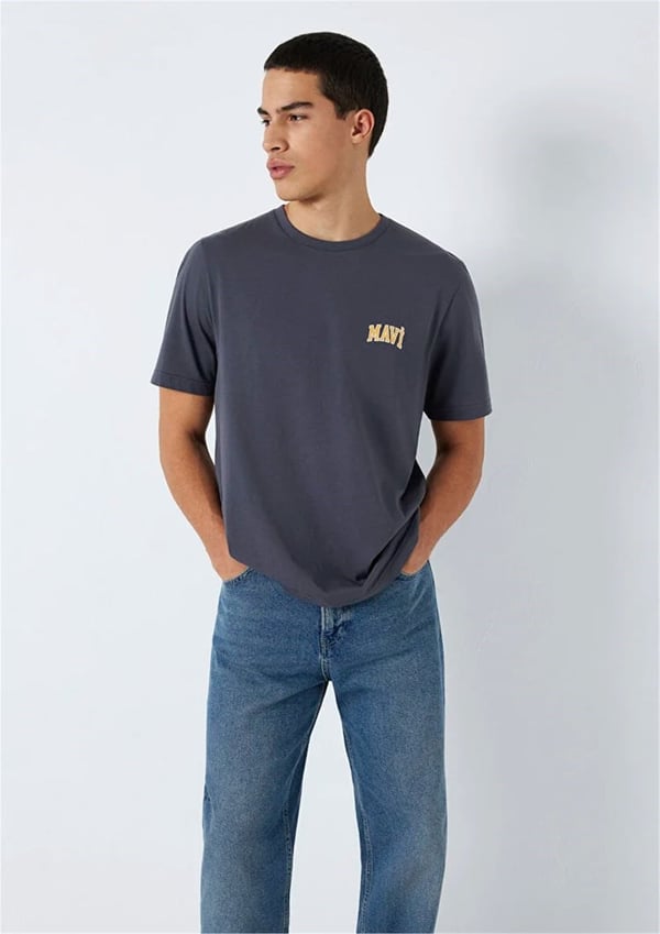 Mavi MAVi LOGO TİŞÖRT Nine iron Gri Erkek T-Shirt