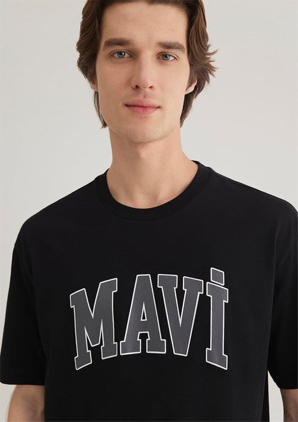 Mavi MAVİ LOGO TİŞÖRT Siyah Siyah Erkek T-Shirt