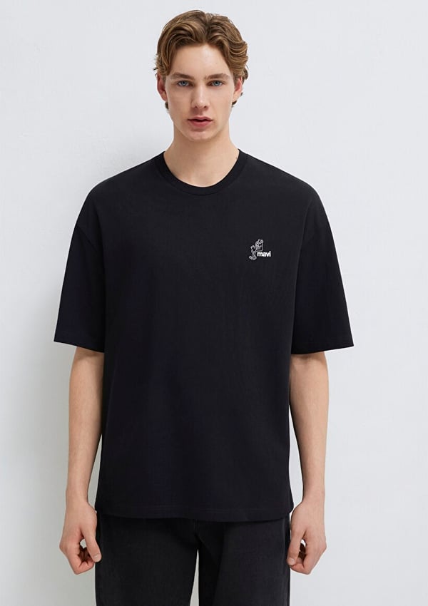 Mavi MAVİ LOGO TİŞÖRT Siyah Siyah Erkek T-Shirt