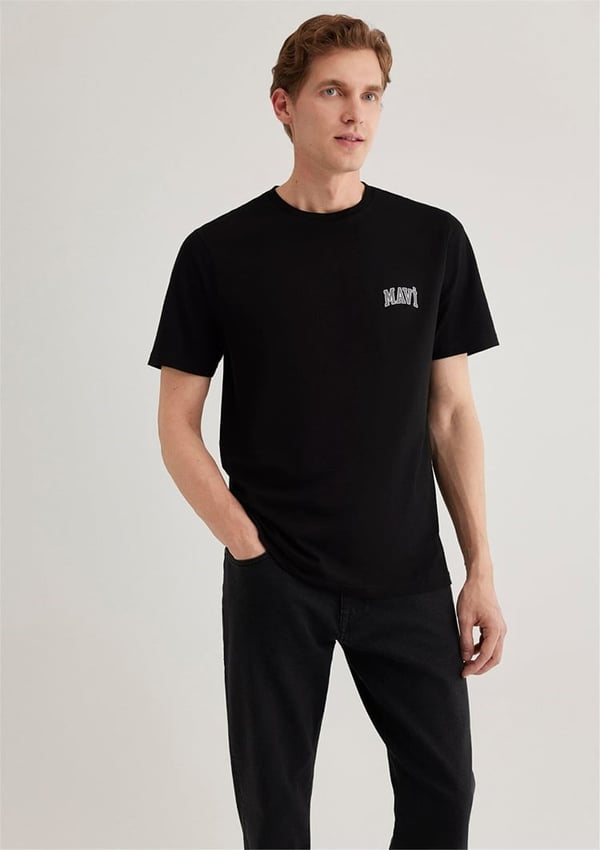 Mavi MAVİ LOGO TİŞÖRT Siyah Siyah Erkek T-Shirt