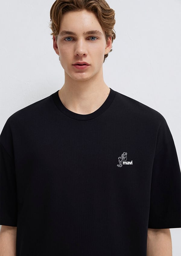 Mavi MAVİ LOGO TİŞÖRT Siyah Siyah Erkek T-Shirt