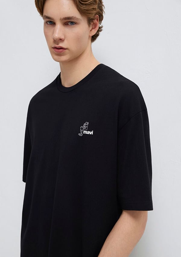 Mavi MAVİ LOGO TİŞÖRT Siyah Siyah Erkek T-Shirt