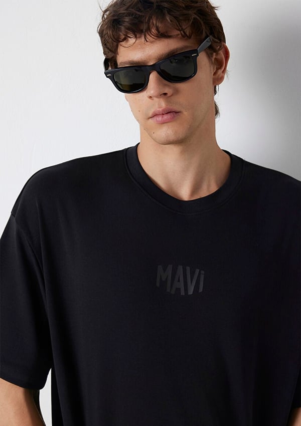 Mavi MAVİ LOGO TİŞÖRT Siyah Siyah Erkek T-Shirt