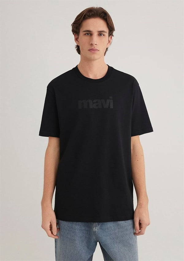 Mavi MAVİ LOGO TİŞÖRT Siyah Siyah Erkek T-Shirt