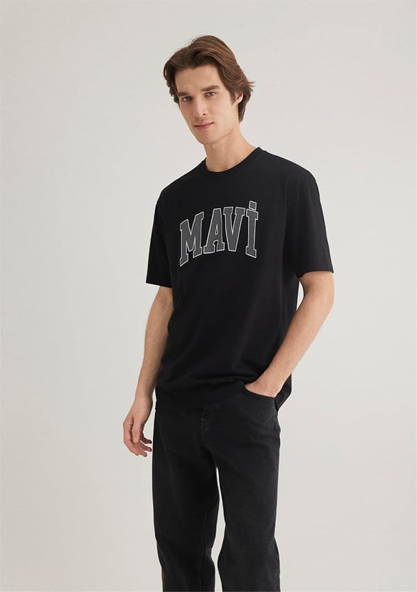 Mavi MAVİ LOGO TİŞÖRT Siyah Siyah Erkek T-Shirt