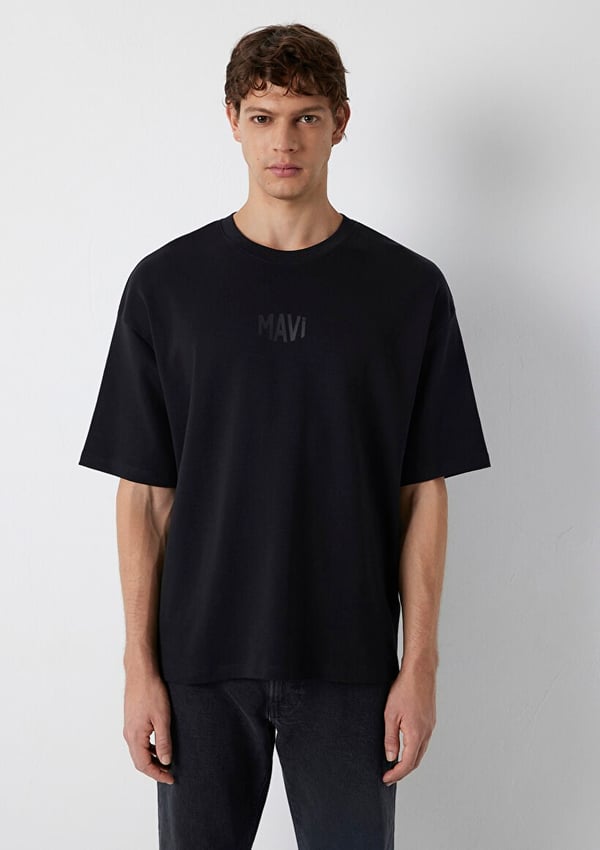 Mavi MAVİ LOGO TİŞÖRT Siyah Siyah Erkek T-Shirt