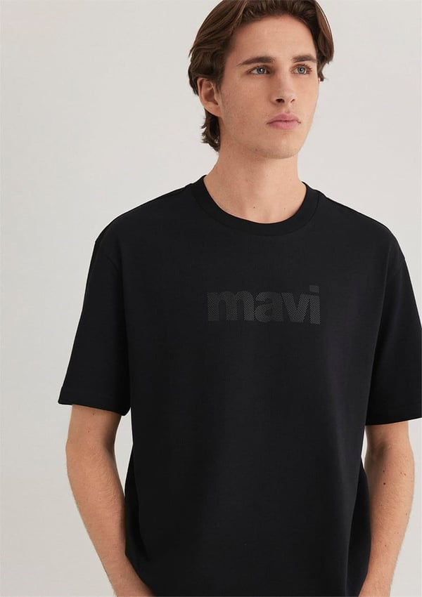 Mavi MAVİ LOGO TİŞÖRT Siyah Siyah Erkek T-Shirt