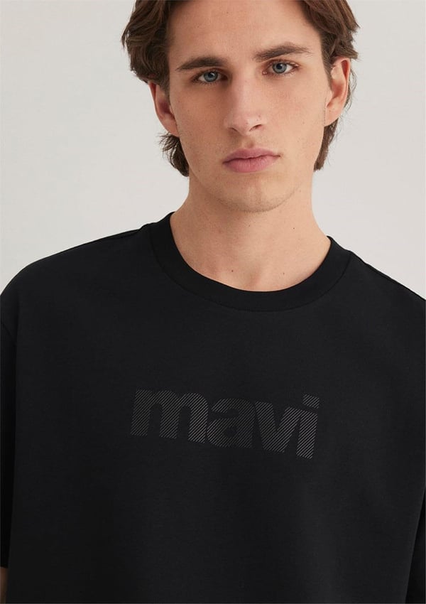 Mavi MAVİ LOGO TİŞÖRT Siyah Siyah Erkek T-Shirt