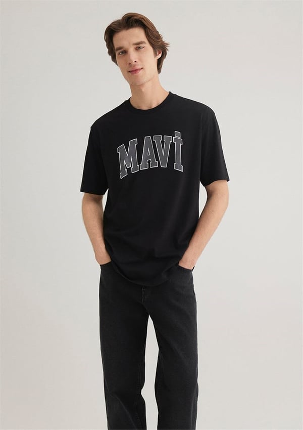 Mavi MAVİ LOGO TİŞÖRT Siyah Siyah Erkek T-Shirt