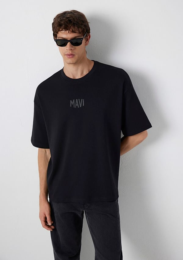 Mavi MAVİ LOGO TİŞÖRT Siyah Siyah Erkek T-Shirt