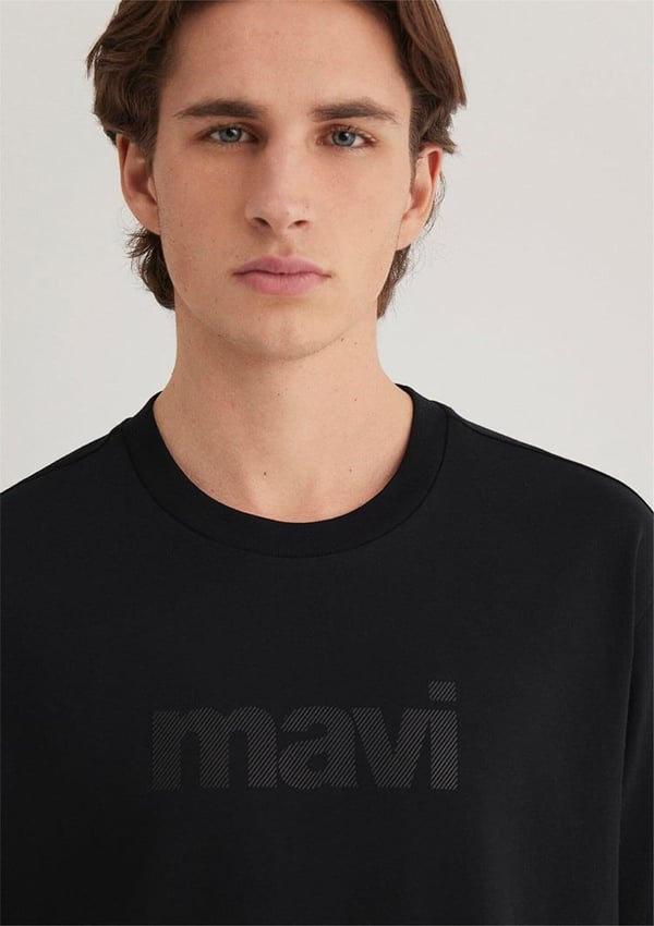 Mavi MAVİ LOGO TİŞÖRT Siyah Siyah Erkek T-Shirt