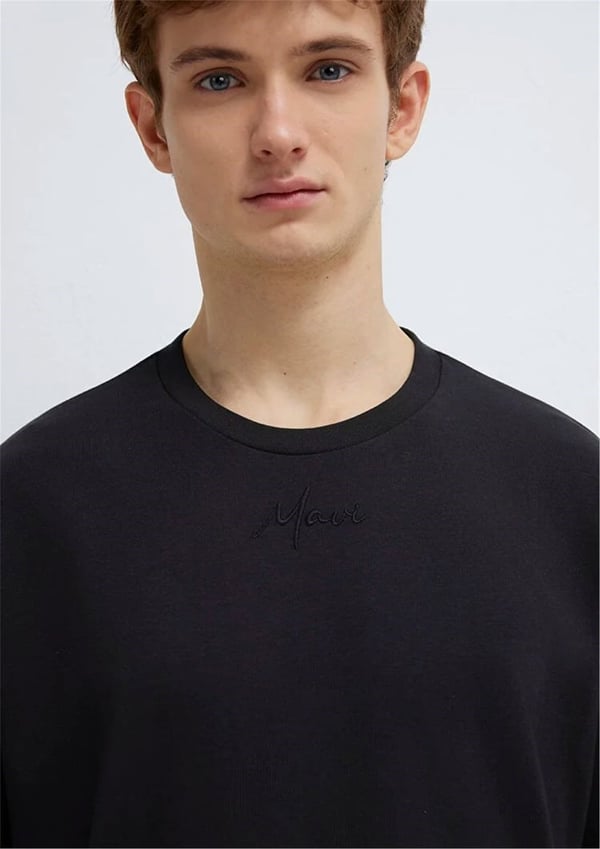 Mavi MAVİ NAKIŞLI TİŞÖRT Siyah Siyah Erkek T-Shirt