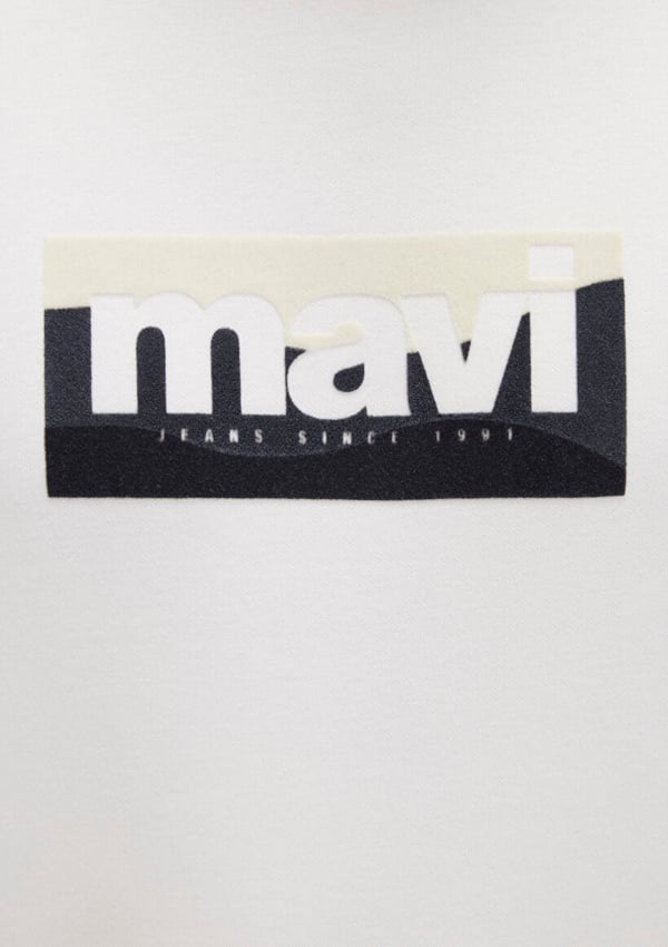 Mavi MAVi SWEATSHiRT Kirik Beyaz Beyaz Erkek Sweatshirt