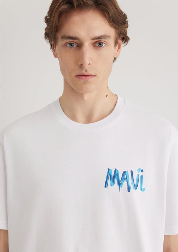 Mavi MAVİ TİŞÖRT Beyaz Beyaz Erkek T-Shirt
