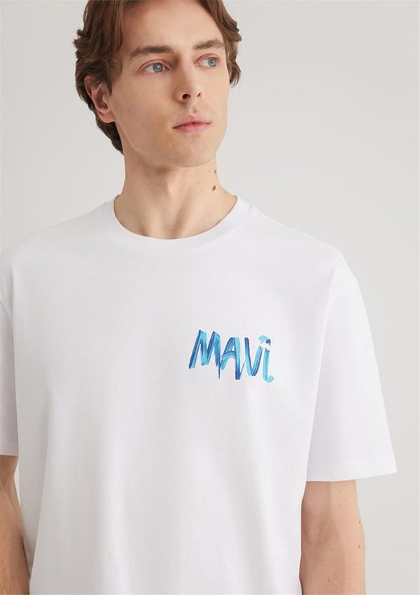 Mavi MAVİ TİŞÖRT Beyaz Beyaz Erkek T-Shirt