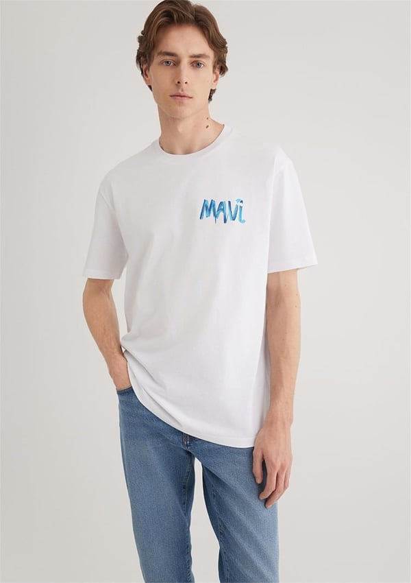 Mavi MAVİ TİŞÖRT Beyaz Beyaz Erkek T-Shirt