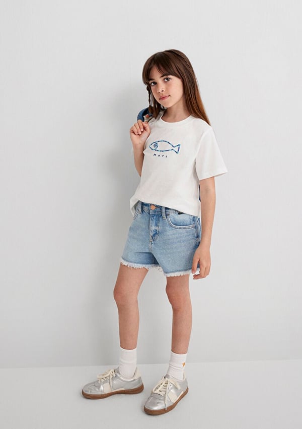 Mavi MELORA Lt Brushed Denim Denim Kız Çocuk Şort