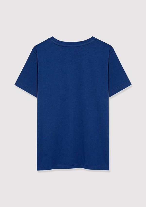 Mavi MİAV BASKILI TİŞÖRT Koyu Saks Mavi Lacivert Erkek Çocuk T-Shirt