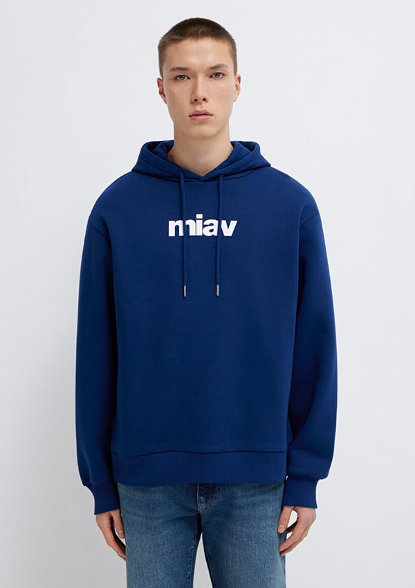 Mavi MiAV KAPÜŞONLU SWEATSHiRT Koyu Saks Mavi Lacivert Erkek Sweatshirt