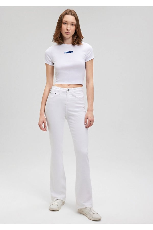 Mavi MiAV White 90s Beyaz Kadın Kot Pantolon