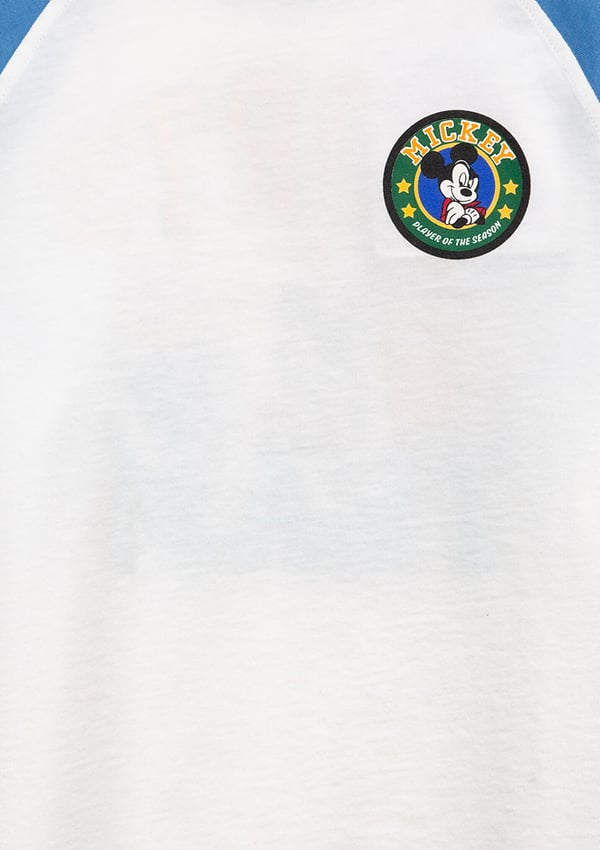 Mavi MICKEY SPORTS TEAM BASKILI TİŞÖRT Kırık Kırık Beyaz Erkek Çocuk T-Shirt