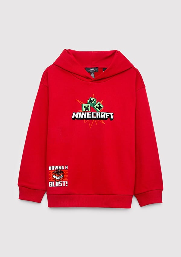 Mavi MINECRAFT SWEATSHIRT Kırmızı Kırmızı Erkek Çocuk Sweatshirt