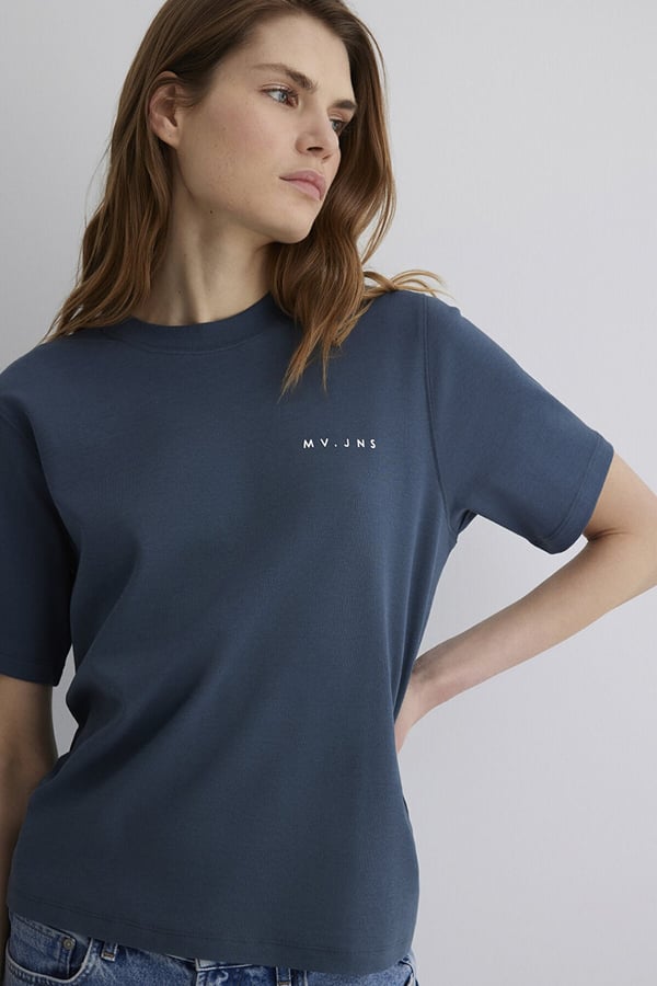 Mavi MV BASKiLi TİŞÖRT Koyu Lacivert Lacivert Kadın T-Shirt