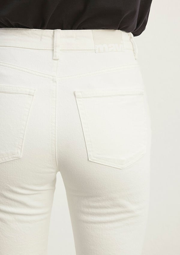 Mavi NEW YORK White Denim Beyaz Kadın Kot Pantolon