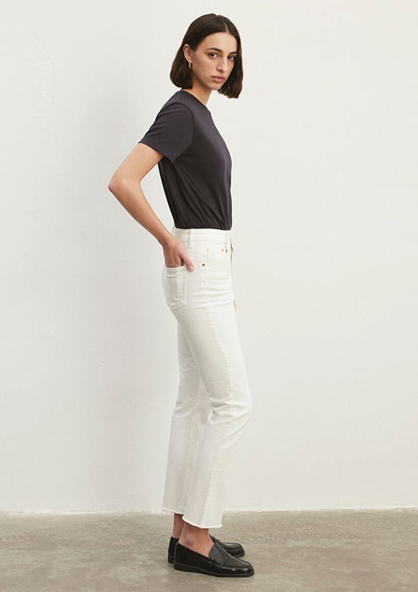 Mavi NEW YORK White Denim Beyaz Kadın Kot Pantolon