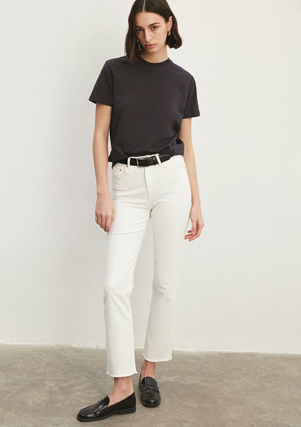 Mavi NEW YORK White Denim Beyaz Kadın Kot Pantolon