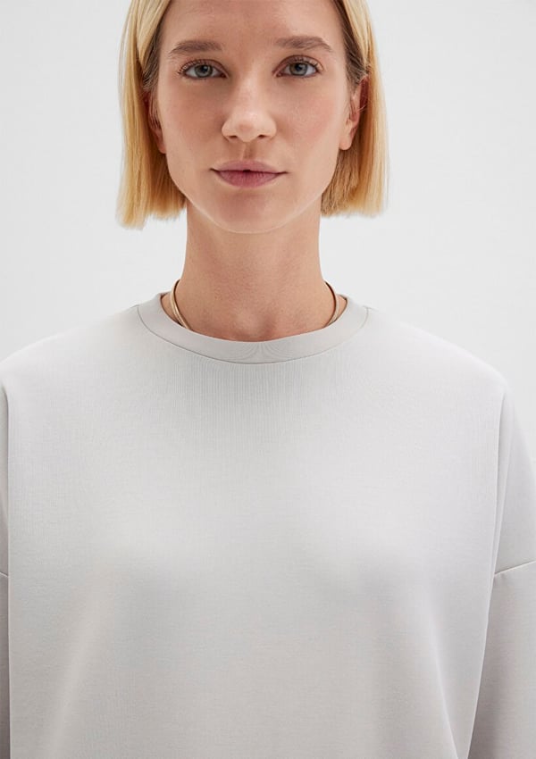 Mavi OVERSiZE SWEATSHiRT Acik Gri Gri Kadın Sweatshirt