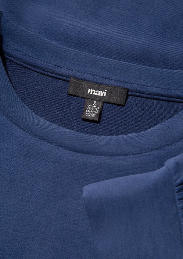 Mavi OVERSiZE SWEATSHiRT Derin Mavi Gri Kadın Sweatshirt