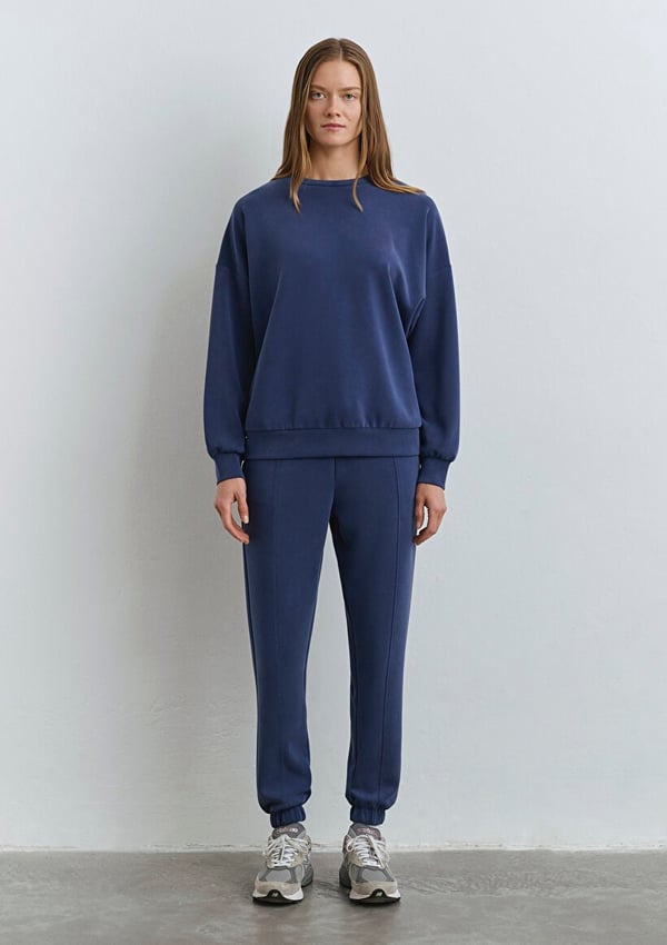 Mavi OVERSiZE SWEATSHiRT Derin Mavi Gri Kadın Sweatshirt