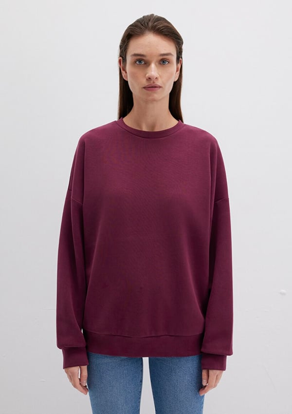 Mavi OVERSiZE SWEATSHiRT KiS Bordosu Bordo Kadın Sweatshirt