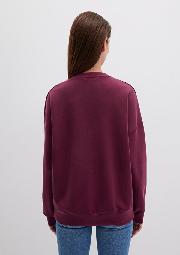 Mavi OVERSiZE SWEATSHiRT KiS Bordosu Bordo Kadın Sweatshirt