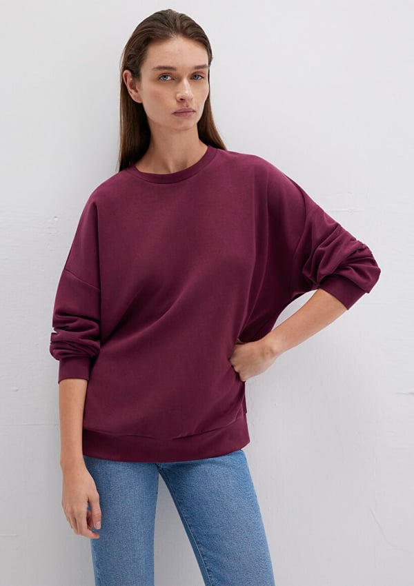 Mavi OVERSiZE SWEATSHiRT KiS Bordosu Bordo Kadın Sweatshirt