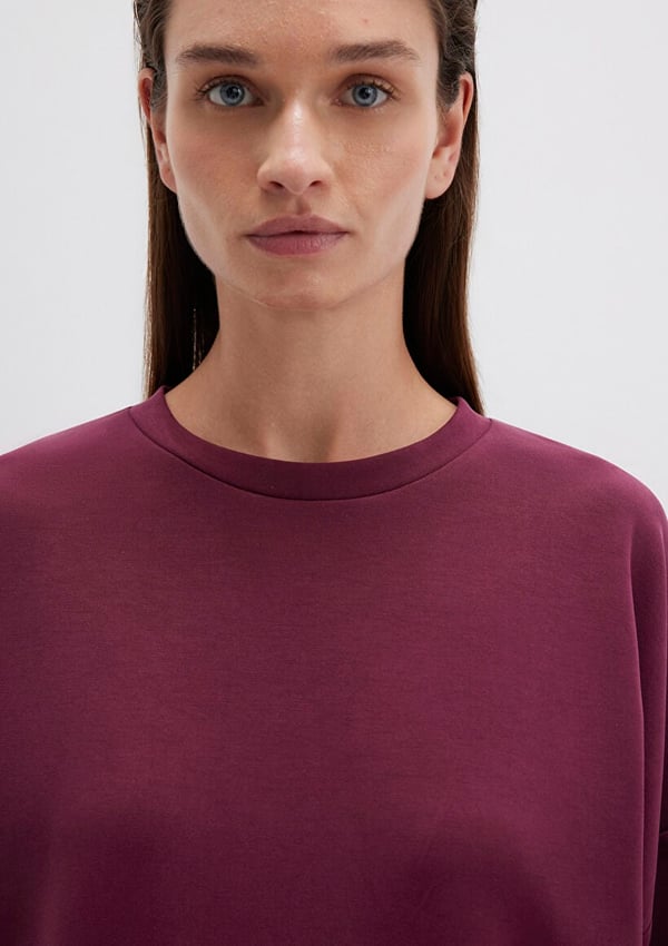 Mavi OVERSiZE SWEATSHiRT KiS Bordosu Bordo Kadın Sweatshirt