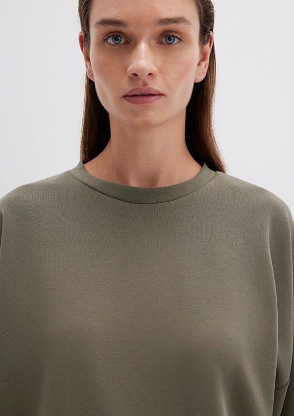 Mavi OVERSiZE SWEATSHiRT Koyu Kahve Haki Kadın Sweatshirt