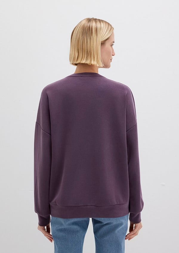 Mavi OVERSiZE SWEATSHiRT Rum Perfect Mor Kadın Sweatshirt