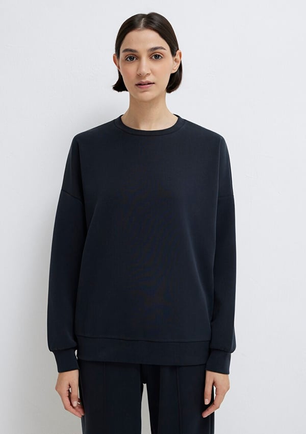 Mavi OVERSiZE SWEATSHiRT Siyah Siyah Kadın Sweatshirt