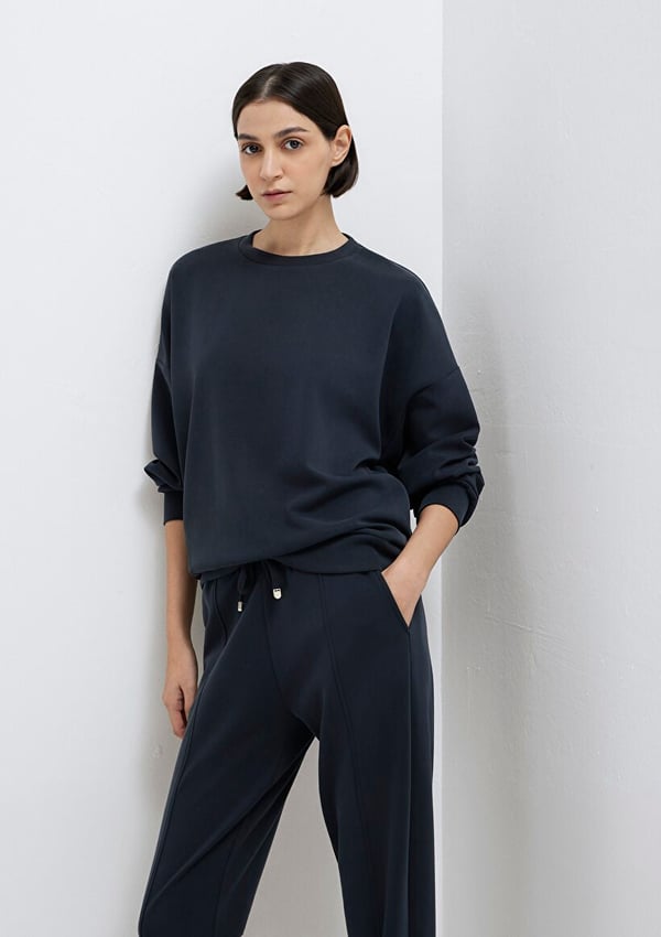 Mavi OVERSiZE SWEATSHiRT Siyah Siyah Kadın Sweatshirt