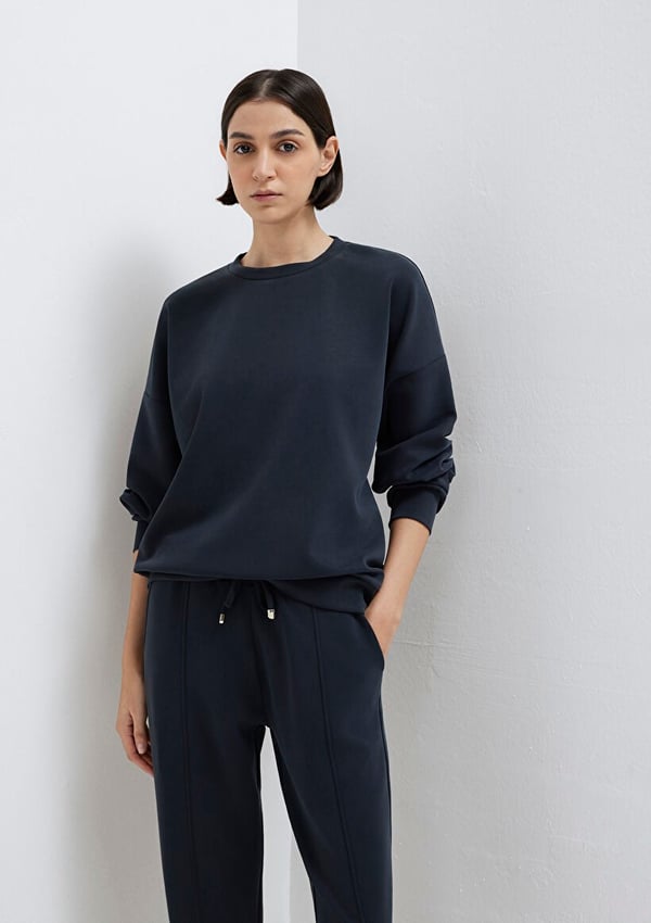 Mavi OVERSiZE SWEATSHiRT Siyah Siyah Kadın Sweatshirt