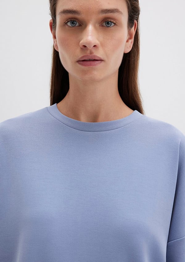 Mavi OVERSiZE SWEATSHiRT Stonewash Lila Kadın Sweatshirt
