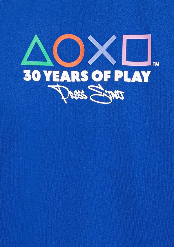 Mavi PLAYSTATION BASKILI TİŞÖRT Saks Mavi Saks Erkek Çocuk T-Shirt